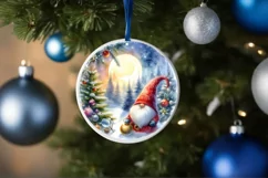 Gnome Christmas Sticker Sublimation PNG Product Image 1