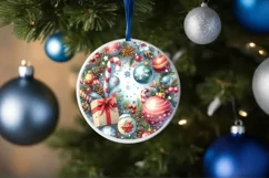 Watercolor Christmas Scene Sticker Sublimation PNG Product Image 4