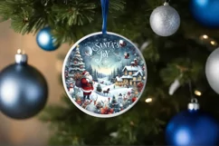 Watercolor Christmas Scene Sticker Sublimation PNG Product Image 4