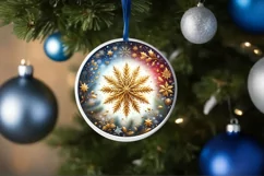 Round Christmas Ornament Sublimation|Clipart Product Image 1