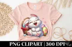 Easter Bunny Egg Flower, Clipart |T-shirt, Mug PNG Product Image 5