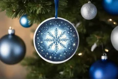 Round Christmas Ornament Sublimation|Clipart Product Image 3