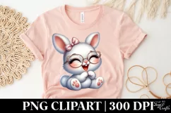 Easter Bunny Egg Flower, Clipart |T-shirt, Mug PNG Product Image 4