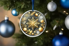 Round Christmas Ornament Sublimation|Clipart Product Image 3