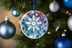 Round Christmas Ornament Sublimation|Clipart Product Image 1