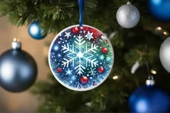 Round Christmas Ornament Sublimation|Clipart Product Image 3