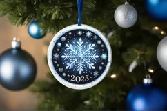 Round Christmas Ornament Sublimation|Clipart Product Image 3