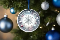 Round Christmas Ornament Sublimation|Clipart Product Image 1