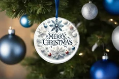 Round Christmas Ornament Sublimation|Clipart Product Image 1