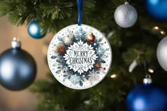 Round Christmas Ornament Sublimation|Clipart Product Image 3