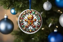 Round Christmas Ornament Sublimation|Clipart Product Image 3