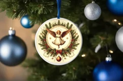 Round Christmas Ornament Sublimation|Clipart Product Image 3