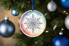 Round Christmas Ornament Sublimation|Clipart Product Image 1