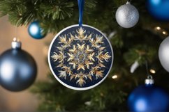 Snow Flake Christmas Round Cute Ornament Sublimation Product Image 4