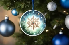 Round Christmas Ornament Sublimation|Clipart Product Image 1