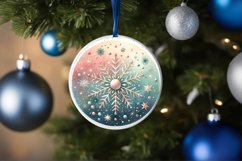 Round Christmas Ornament Sublimation|Clipart Product Image 3