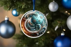3d Christmas Round Cute Ornament Sublimation Product Image 4