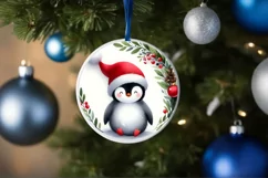 Watercolor Penguin Winter Scene Sublimation PNG Product Image 4