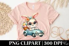 Easter Bunny Egg Flower, Clipart |T-shirt, Mug PNG Product Image 4