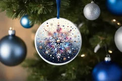 Round Christmas Ornament Sublimation|Clipart Product Image 3