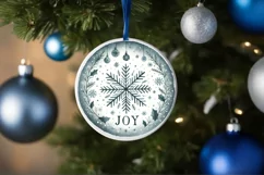 Round Christmas Ornament Sublimation|Clipart Product Image 3