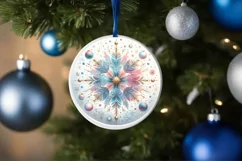 Round Christmas Ornament Sublimation|Clipart Product Image 1