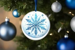 Round Christmas Ornament Sublimation|Clipart Product Image 3