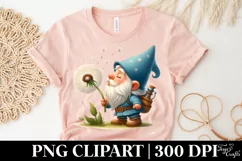 Gnome Blowing Dandelion Clipart |T-shirt, Mug, Tumbler Product Image 4