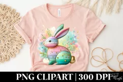 3d Golden Luxury Easter Bunny Clipart with Flowers Product Image 5