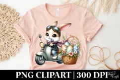 Easter Bunny Egg Flower, Clipart |T-shirt, Mug PNG Product Image 4