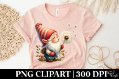 Gnome Blowing Dandelion Clipart |T-shirt, Mug, Tumbler Product Image 5