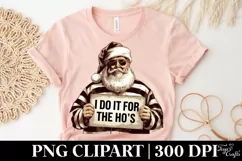 Santa I Do it For the Ho's Clipart |Tshirt Design Product Image 2