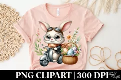 Easter Bunny Egg Flower, Clipart |T-shirt, Mug PNG Product Image 4