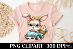 Easter Bunny Egg Flower, Clipart |T-shirt, Mug PNG Product Image 4