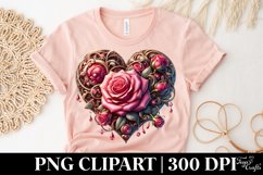 Valentines Rose Heart , Clipart |T-shirt, Mug, Tumbler Product Image 5