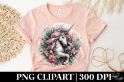 Unicorn Clipart |T-shirt, Mug PNG Product Image 5