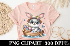 Easter Bunny Egg Flower, Clipart |T-shirt, Mug PNG Product Image 4
