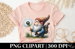 Gnome Blowing Dandelion Clipart |T-shirt, Mug, Tumbler Product Image 5