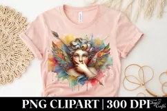 Cupid Angel Of Love Gesture Watercolor Florals Clipart Product Image 4
