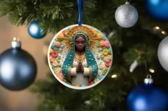 Christmas Round Ornament Sublimation Product Image 4
