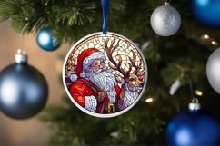 Stained Glass Christmas Round Ornament Sublimation Product Image 4