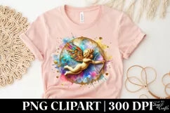 Cupid Angel Of Love Gesture Watercolor Florals Clipart Product Image 5