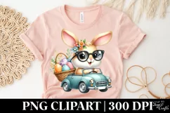 Easter Bunny Egg Flower, Clipart |T-shirt, Mug PNG Product Image 4
