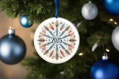 2025 Christmas Snowflake Sublimation PNG Product Image 3