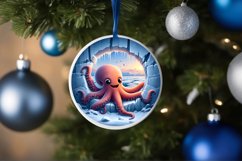 Icy Wall Round Bottom Ornament Sublimation PNG Product Image 4