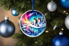 Round Christmas Ornament Sublimation|Clipart Product Image 4
