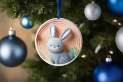 Round Christmas Ornament Sublimation|Clipart Product Image 4