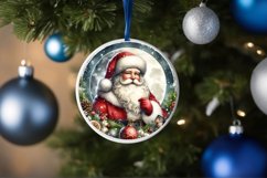 Round Christmas Santa Moon Ornament Sublimation|Clipart Product Image 4
