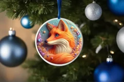 Round Christmas Ornament Sublimation|Clipart Product Image 4