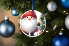 Round Christmas Ornament Sublimation|Clipart Product Image 4